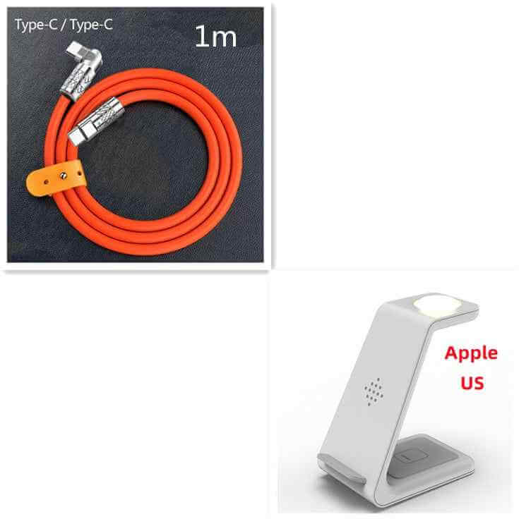 3 in 1 Wireless Charger Stand with Car Portable Charger Fast Charging Station Dock for Phones
