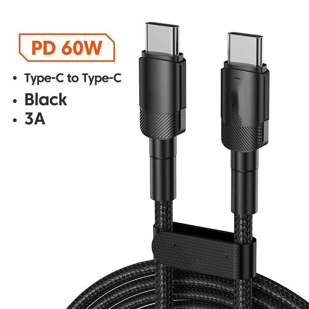 Aluminum Alloy Quick Charge Cable PD100W USB Charging Data Cable