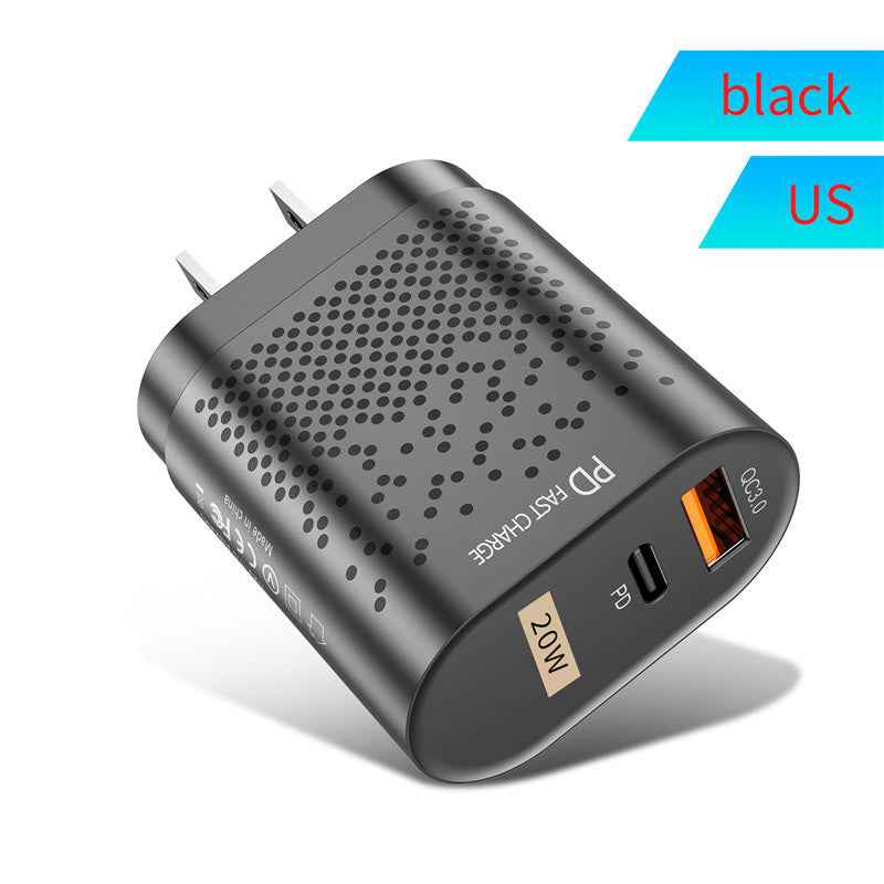 20W Dual Port Fast Charger Compatible with Apple and Android Phones