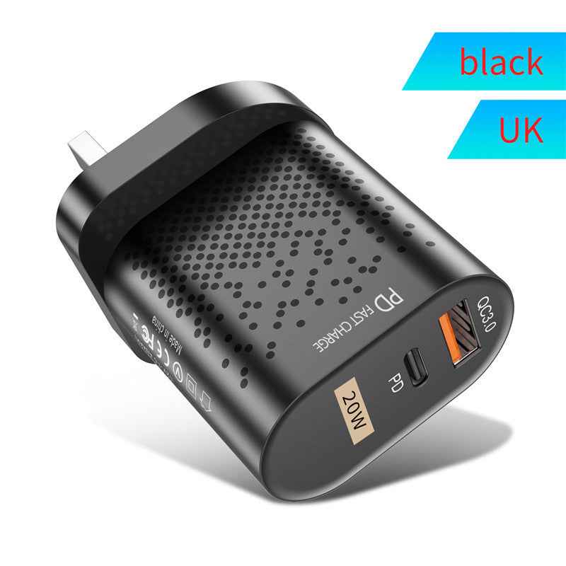 20W Dual Port Fast Charger Compatible with Apple and Android Phones