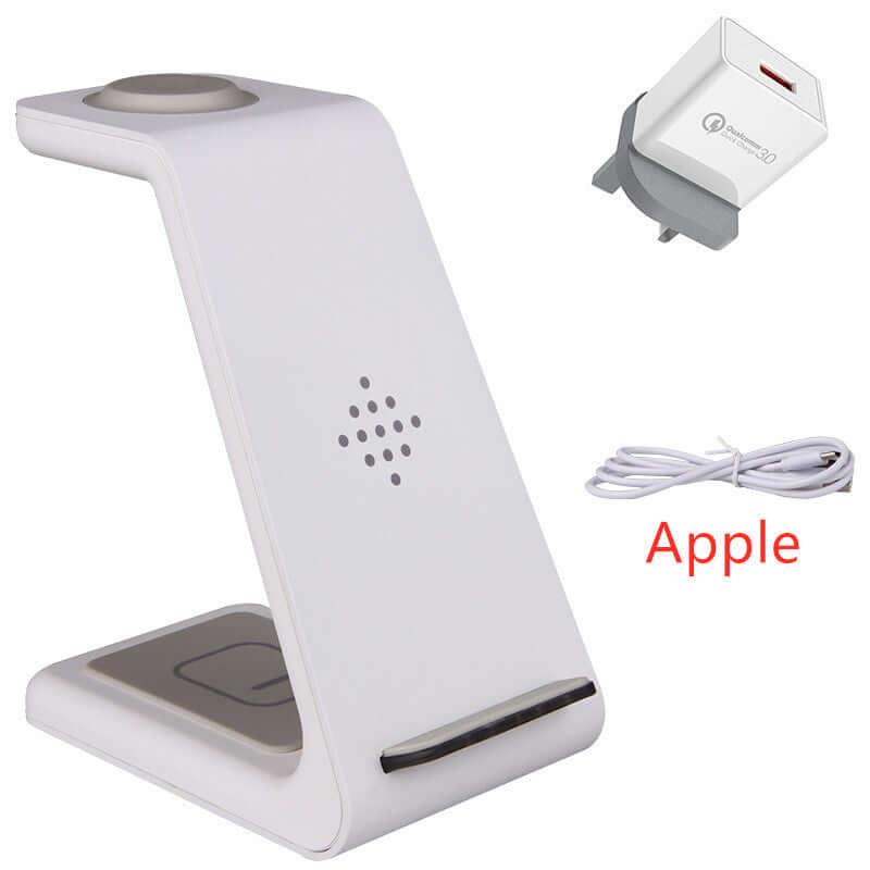 3 in 1 Wireless Charger Stand with Car Portable Charger Fast Charging Station Dock for Phones