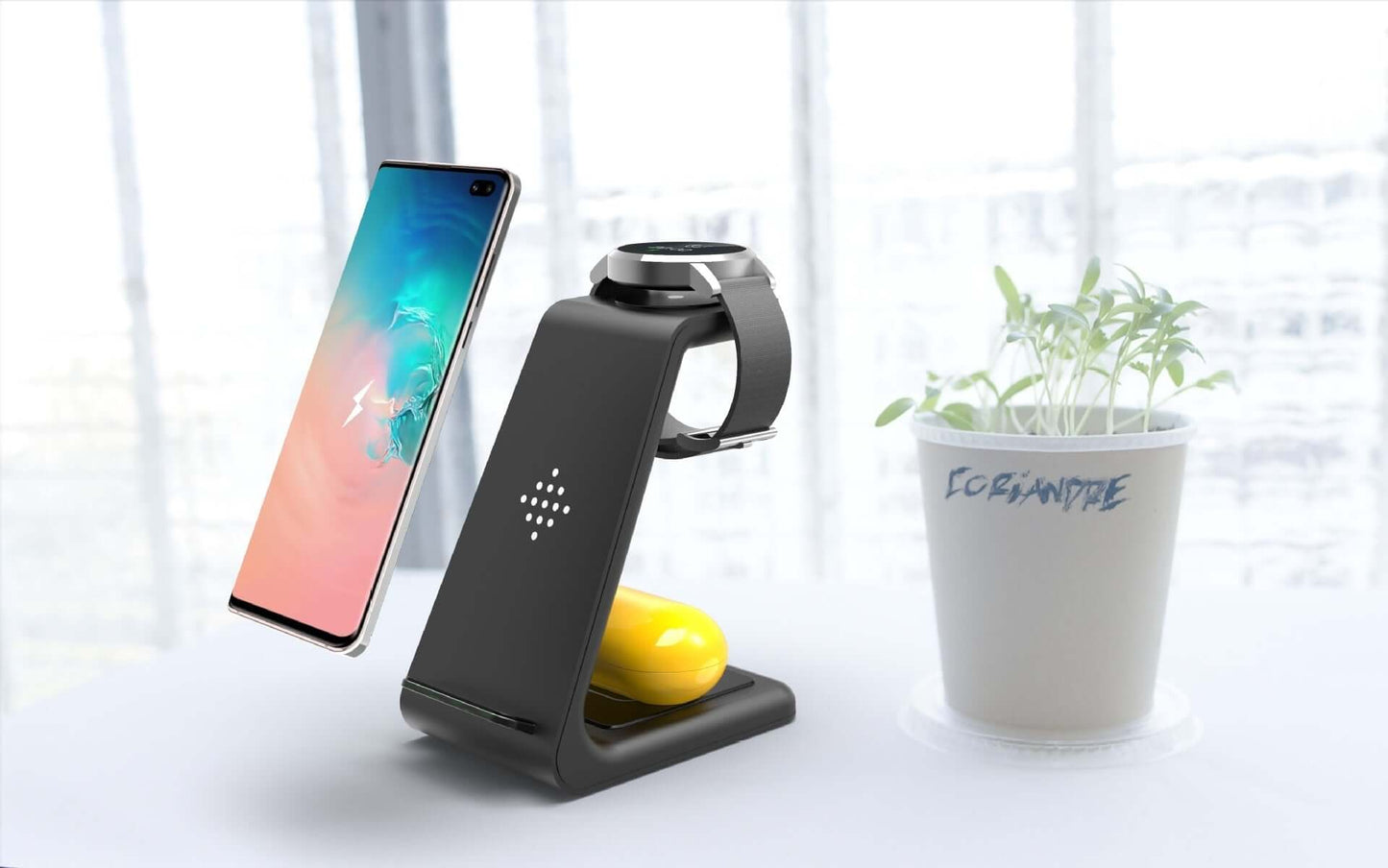 3 in 1 Wireless Charger Stand with Car Portable Charger Fast Charging Station Dock for Phones - My Store