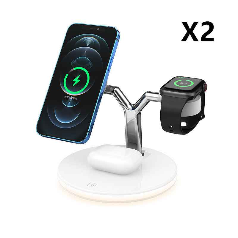 3 in 1 Magnetic Wireless Charger for Apple - 15W Fast Charging Station Compatible with MagSafe Chargers
