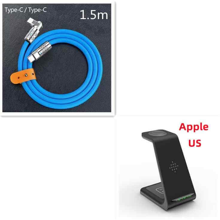 3 in 1 Wireless Charger Stand with Car Portable Charger Fast Charging Station Dock for Phones