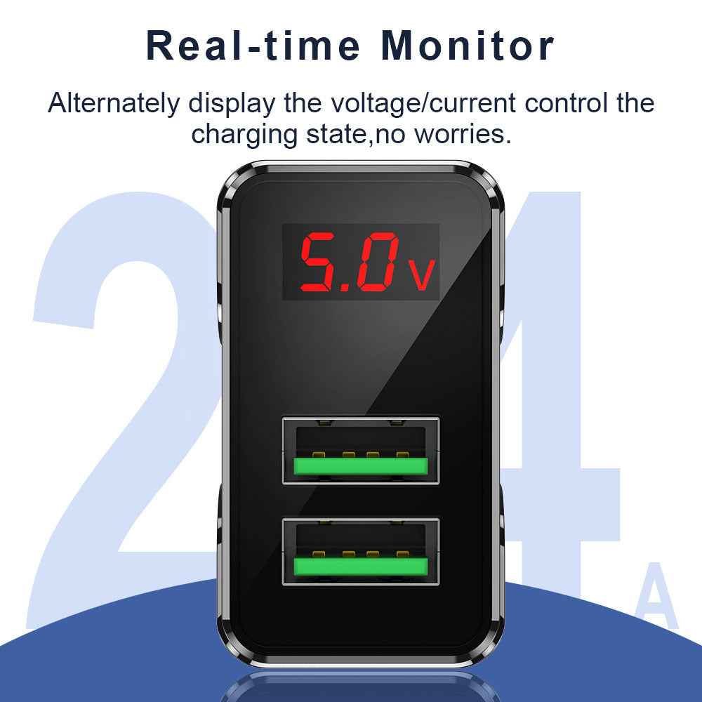 Dual USB Smart Charger 2.4A Fast Charging Head