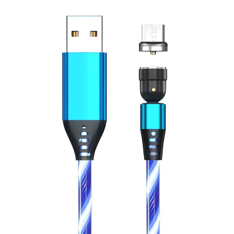 Luminous Magnetic Charging Cable with Fast Charger 2025 – The Brightest Lifesaver in My Digital Life 540 Rotate Luminous Magnetic Charging Cable 3A Fast Charge for Mobile Phones, LED Micro USB Type C, iPhone Cable