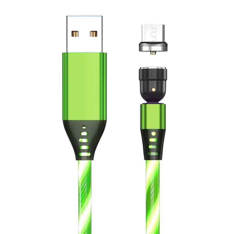 Luminous Magnetic Charging Cable with Fast Charger 2025 – The Brightest Lifesaver in My Digital Life 540 Rotate Luminous Magnetic Charging Cable 3A Fast Charge for Mobile Phones, LED Micro USB Type C, iPhone Cable