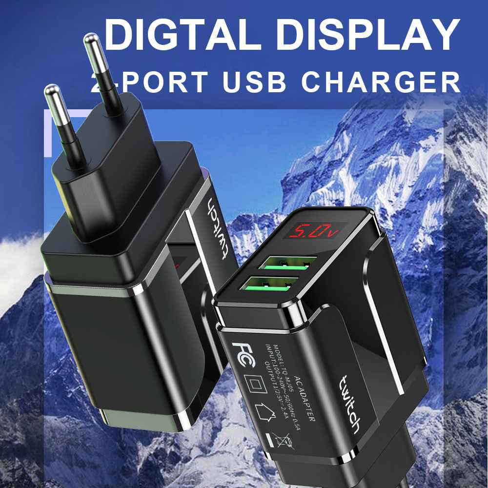 Dual USB Smart Charger 2.4A Fast Charging Head