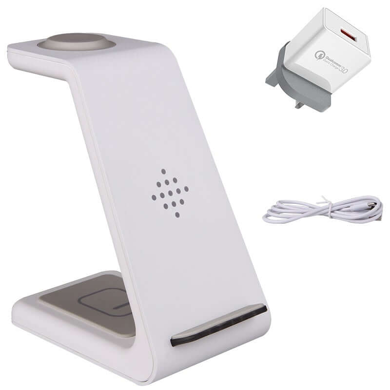 3 in 1 Wireless Charger Stand with Car Portable Charger Fast Charging Station Dock for Phones