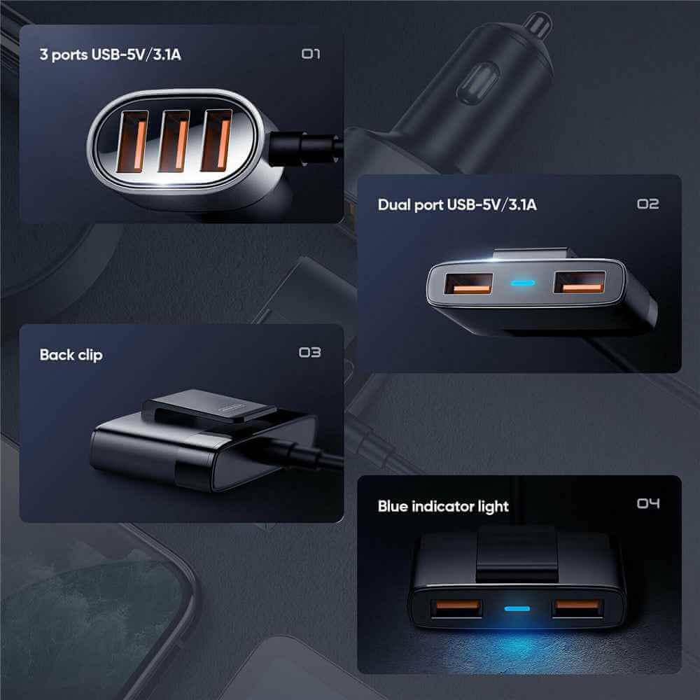 Car Fast Charging Adapter - Multi-Function Car Charger for Quick Charging