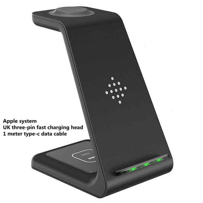 3 in 1 Wireless Charger Stand with Car Portable Charger Fast Charging Station Dock for Phones
