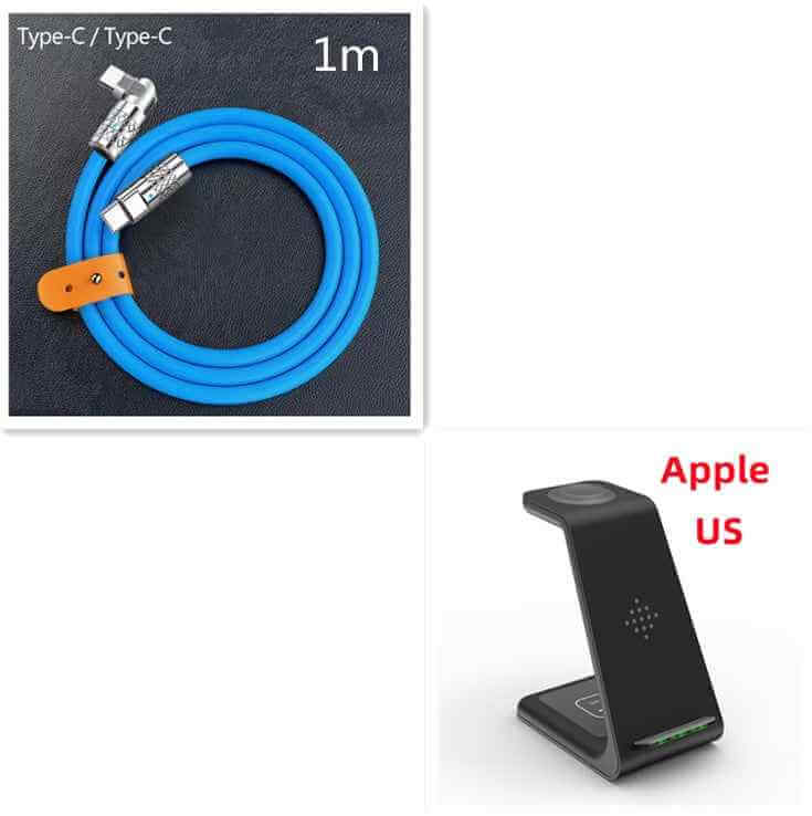 3 in 1 Wireless Charger Stand with Car Portable Charger Fast Charging Station Dock for Phones