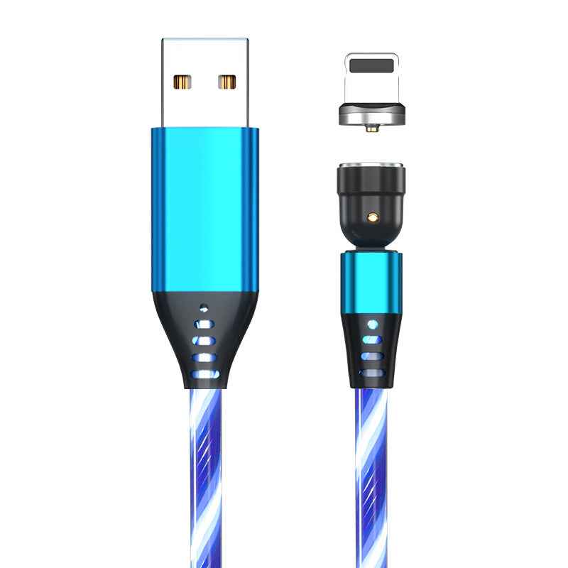Luminous Magnetic Charging Cable with Fast Charger 2025 – The Brightest Lifesaver in My Digital Life 540 Rotate Luminous Magnetic Charging Cable 3A Fast Charge for Mobile Phones, LED Micro USB Type C, iPhone Cable