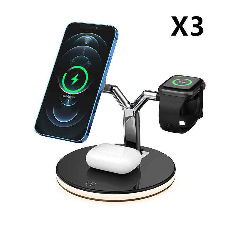 3 in 1 Magnetic Wireless Charger for Apple - 15W Fast Charging Station Compatible with MagSafe Chargers