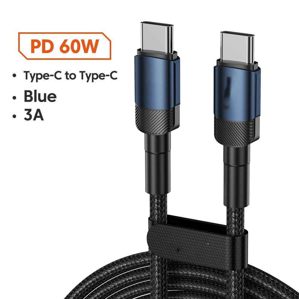 Aluminum Alloy Quick Charge Cable PD100W USB Charging Data Cable