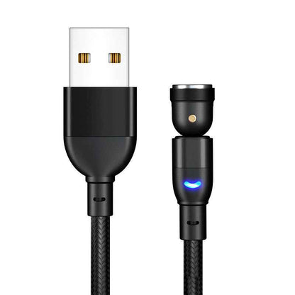 Magnetic Cable Powered by Charger QB - 540 Degree Blind Suction Round Magnetic Data Cable