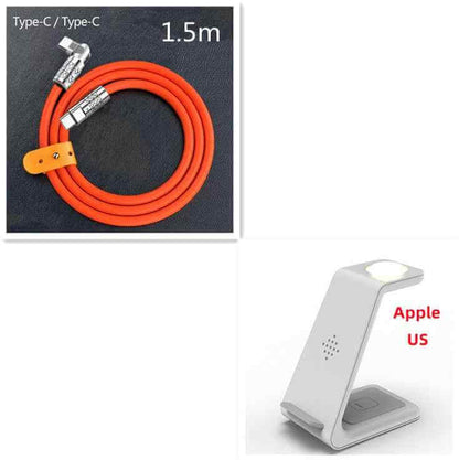 3 in 1 Wireless Charger Stand with Car Portable Charger   Fast Charging Station Dock for Phones