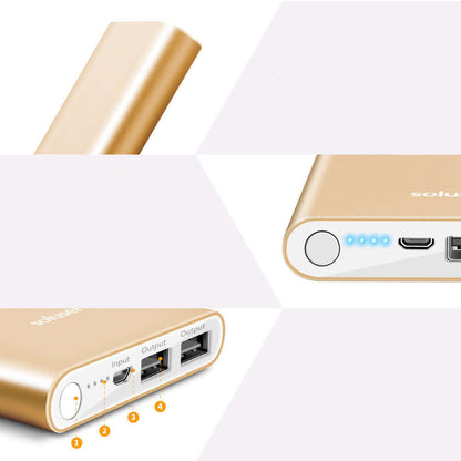 Power Bank 12000mAh Ultra-thin Power Bank - Lightweight Aluminum Alloy High-Capacity Charger