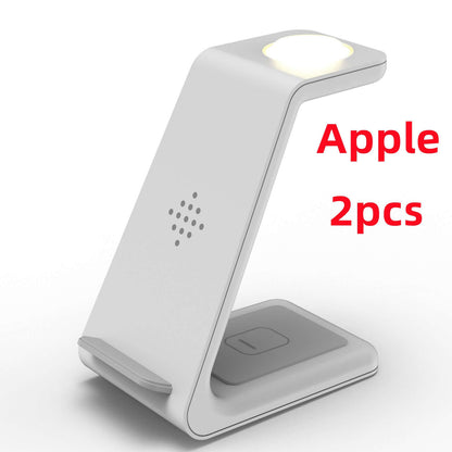 3 in 1 Wireless Charger Stand with Car Portable Charger   Fast Charging Station Dock for Phones