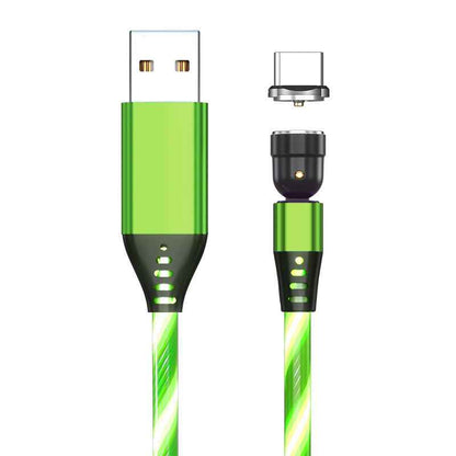 Luminous Magnetic Charging Cable with Fast Charger 2025 – The Brightest Lifesaver in My Digital Life 540 Rotate Luminous Magnetic Charging Cable 3A Fast Charge for Mobile Phones, LED Micro USB Type C, iPhone Cable