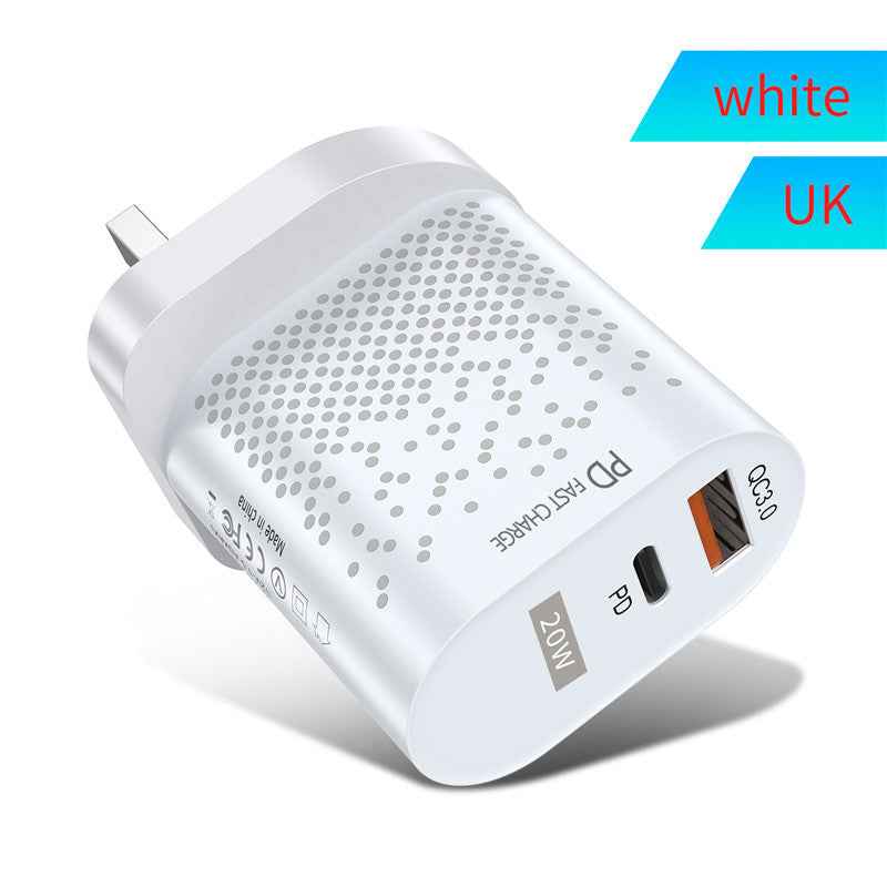 20W Dual Port Fast Charger Compatible with Apple and Android Phones