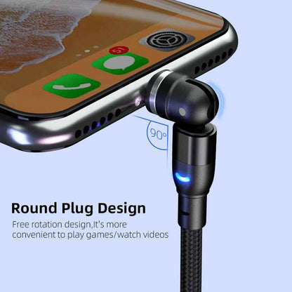 Magnetic Cable Powered by Charger QB - 540 Degree Blind Suction Round Magnetic Data Cable