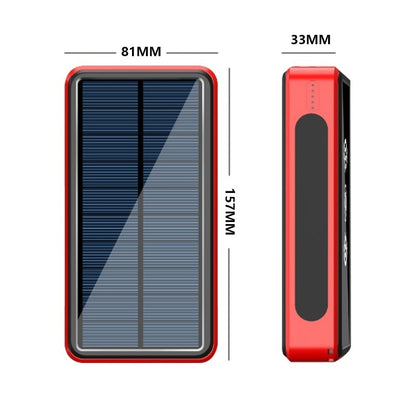 Solar Rechargeable Power Bank for Outdoor Adventures 
