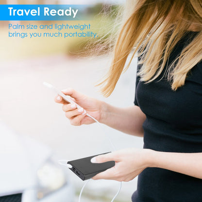 Portable 20000mAh Power Bank with Dual USB Output and Type C Micro USB Input