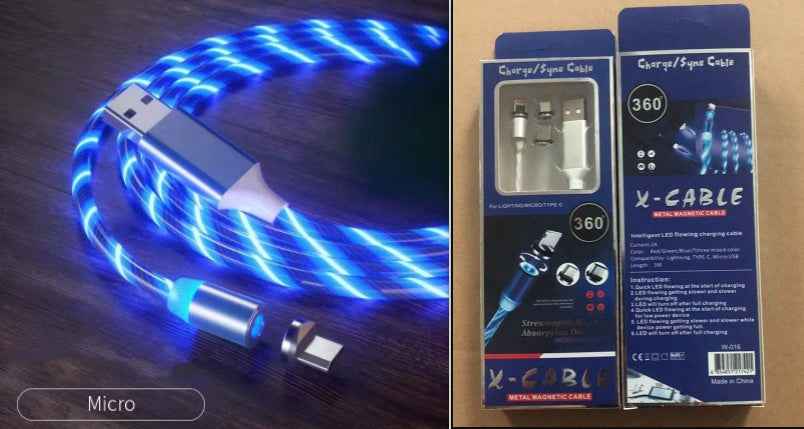High-Speed Magnetic Charging Cable with Charger Daytona Performance – Revolutionizing My Everyday Power Routine - LED Magnet Charger for Lighting and Micro USB, Type-C Compatibility