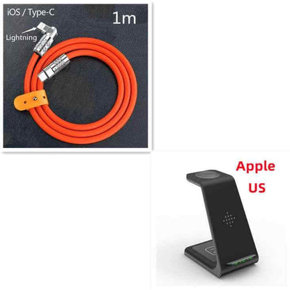 3 in 1 Wireless Charger Stand with Car Portable Charger   Fast Charging Station Dock for Phones