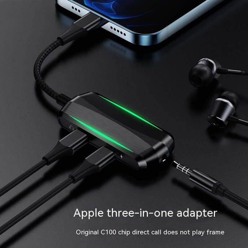 Audio Adapter Lightning Type-C Three-in-One Headset Adapter Cable