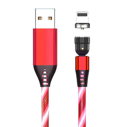 Luminous Magnetic Charging Cable with Fast Charger 2025 – The Brightest Lifesaver in My Digital Life 540 Rotate Luminous Magnetic Charging Cable 3A Fast Charge for Mobile Phones, LED Micro USB Type C, iPhone Cable