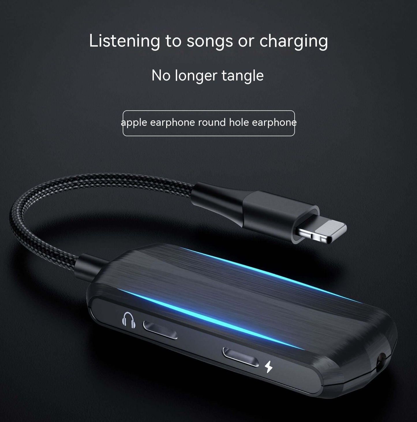 Audio Adapter Lightning Type-C Three-in-One Headset Adapter Cable