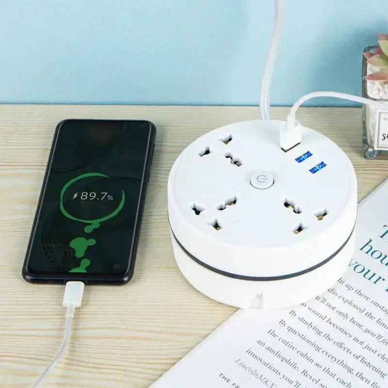 EU Plug Smart Power Strip – Multipurpose AC Outlet with USB Ports & Fast Charging