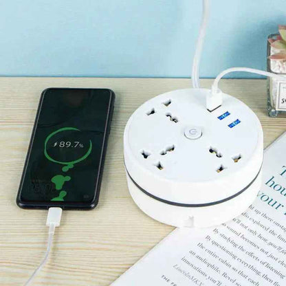 EU Plug Smart Power Strip – Multipurpose AC Outlet with USB Ports & Fast Charging