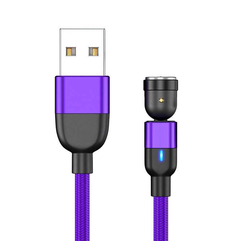 Magnetic Cable Powered by Charger QB - 540 Degree Blind Suction Round Magnetic Data Cable