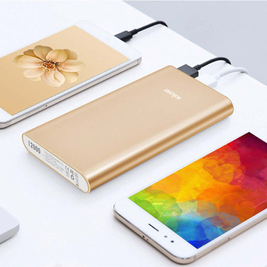 Power Bank 12000mAh Ultra-thin Power Bank - Lightweight Aluminum Alloy High-Capacity Charger