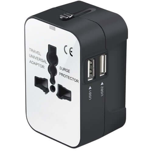 Travel Adapter, Worldwide All In One Universal Travel Adapter Wall Charger AC Power Plug Adapter Wi